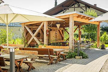 Der Biergarten der Krone in Kinding